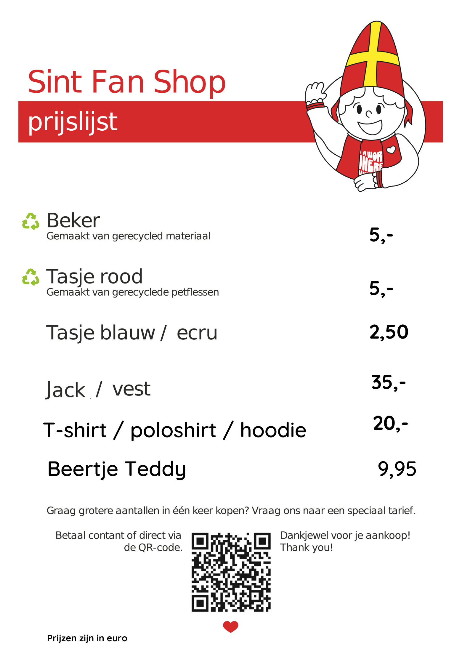 Prijslijst